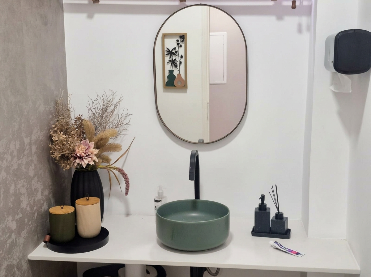 Lavabo decorado da clínica