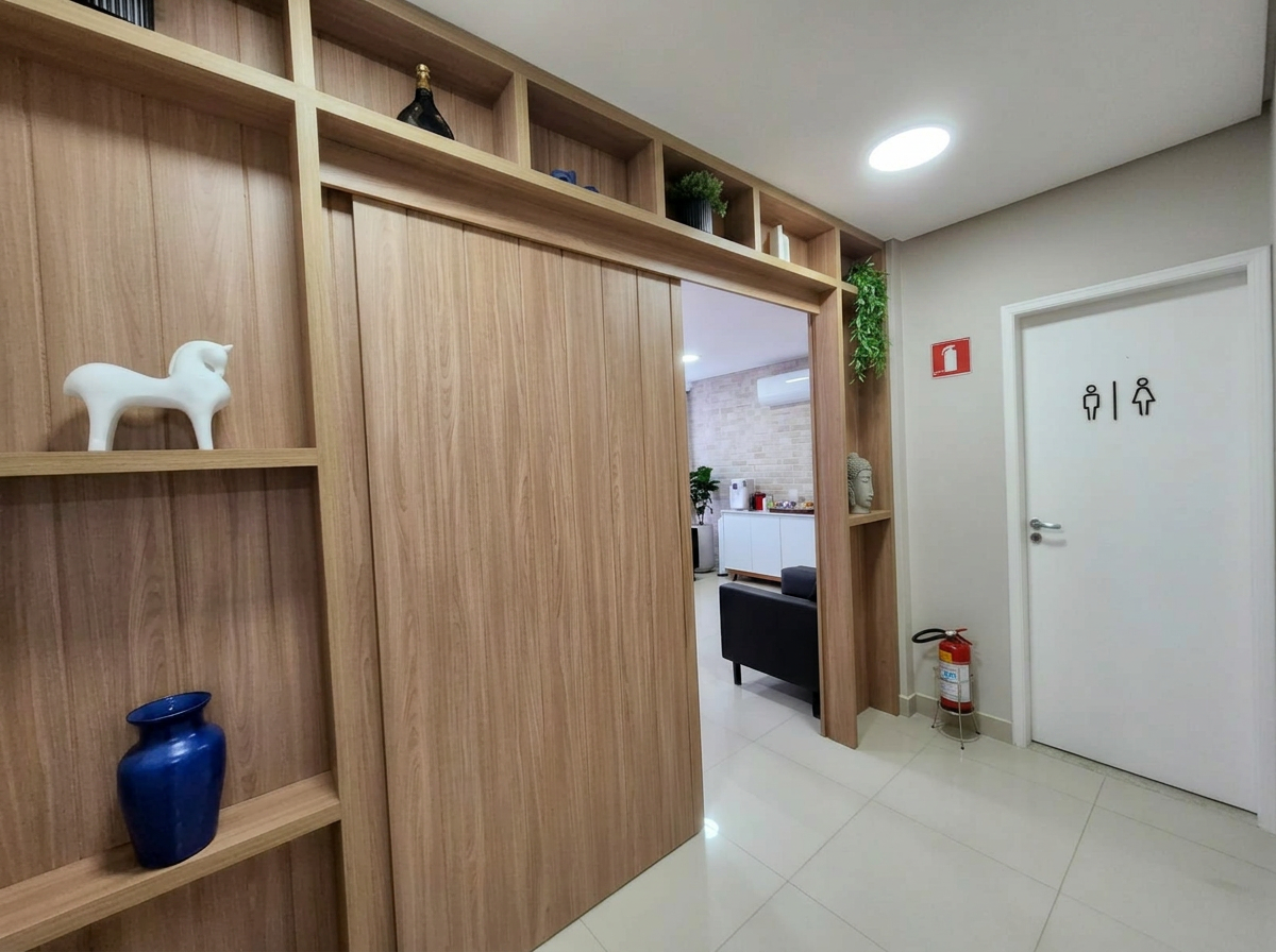 Corredor interno da clínica