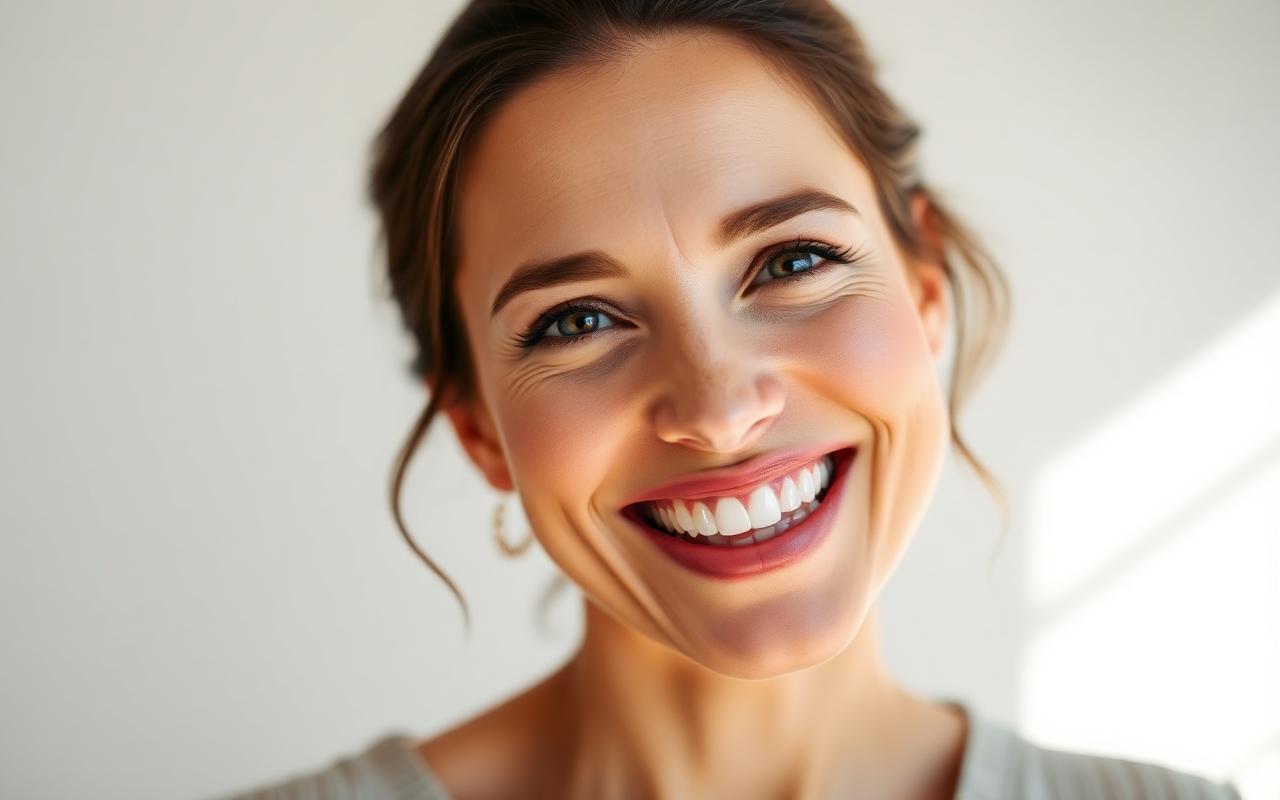 Sorriso natural após reabilitação estética